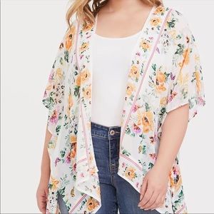 Torrid | Cream Floral Kimono